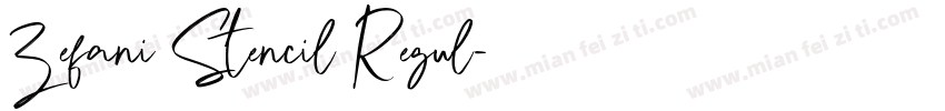 Zefani Stencil Regul字体转换